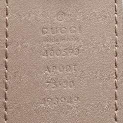 Pre Owned Gucci Old Rose Leather GG Marmont Buckle Belt 75CM