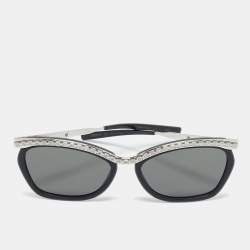Gucci Black/Silver GG0617S GG Crystals Cat Eye Sunglasses