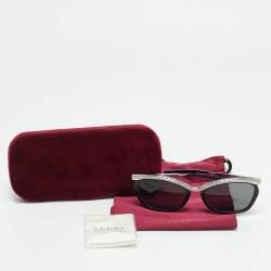 Gucci Black/Silver GG0617S GG Crystals Cat Eye Sunglasses