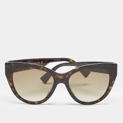 Gucci Tortoise Brown Gradient GG0460S Web Cat Eye Sunglasses