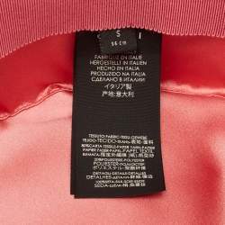 Pre Owned Gucci Brown Silk Scarf Trim Straw Hat S