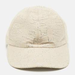 Gucci Beige GG Fabric Baseball Cap M