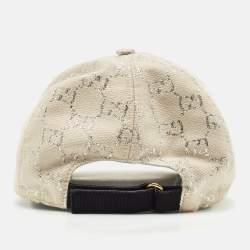 Gucci Beige GG Fabric Baseball Cap M