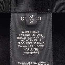 Gucci Black Rabbit Felt Wide Brim Hat M