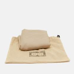 Pre Owned Gucci Beige GG Jacquard Silk Blend Scarf