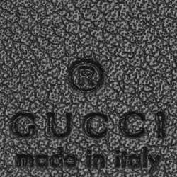 Pre Owned Gucci Black Leather GG Crystal Buckle Belt 70CM