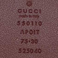 مملوكة مسبقًا Gucci Burgundy Leather GG Crystals Wide Belt 75CM