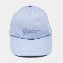 Gucci Ligi Blue Logo Embroidered Cotton Baseball Cap XS (56 cm)