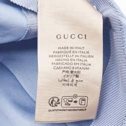 Gucci Ligi Blue Logo Embroidered Cotton Baseball Cap XS (56 cm)