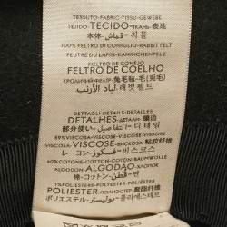 Pre Owned Gucci Black Rabbit Felt GG Bucket Hat M