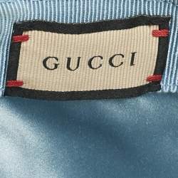 Pre Owned Gucci Blue GG Lamé Baseball Cap S