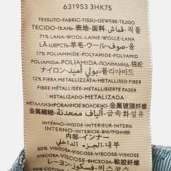 Pre Owned Gucci Blue GG Lamé Baseball Cap S