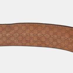 مملوكة مسبقًا حزام غوتشي سموة بني إبزيم عريض مقاس 95 سم