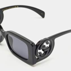 Gucci Black GG1325S Frame Rectangular Sunglasses