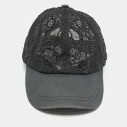 Pre Owned Gucci Black GG Mesh Baseball Cap S