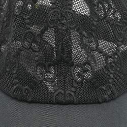 Pre Owned Gucci Black GG Mesh Baseball Cap S