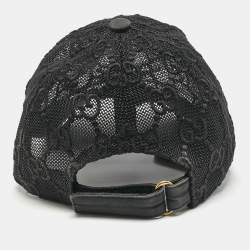 Pre Owned Gucci Black GG Mesh Baseball Cap S