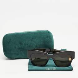 Gucci Tortoise Brown GG1422S Double G Frame Cat Eye Sunglasses
