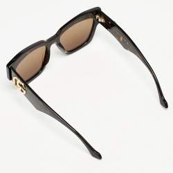Gucci Tortoise Brown GG1422S Double G Frame Cat Eye Sunglasses
