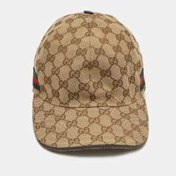 Gucci Beige GG Supreme Canvas Baseball Cap S