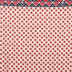 Gucci Red/Blue Plainmetric Silk Square Scarf/Pocket Square