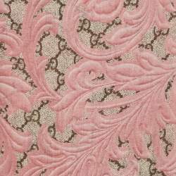 Gucci Pink GG Arabesque Modal Square Scarf 