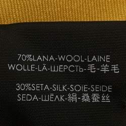 Gucci Yellow GG Jacquard Silk Blend Scarf