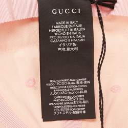 Pre Owned Gucci x NY Yankees Pink Cotton Drill Patch Detail Baseball Cap M