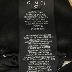 Gucci Metallic Leopard Pattern Lamé Turban Headband M