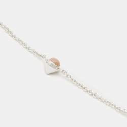 Pre Owned Gucci GG Marmont Resin GG Sterling Silver 925 Pendant Necklace