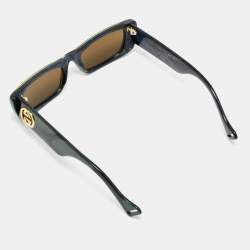 Pre Owned Gucci Green/Grey GG0516S Interlocking G Rectangle Sunglasses