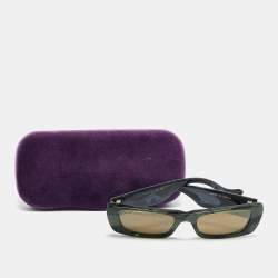 Pre Owned Gucci Green/Grey GG0516S Interlocking G Rectangle Sunglasses
