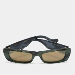 Gucci Green/Grey GG0516S Interlocking G Rectangle Sunglasses
