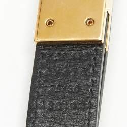 Pre Owned Gucci Beige/Black Leather GG Marmont Slim Reversible Belt 75CM