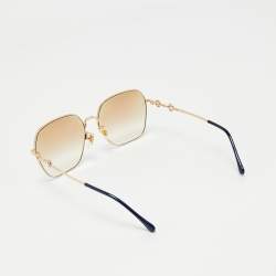 Gucci Gold Tone/Brown Gradient GG0882SA Square Sunglasses