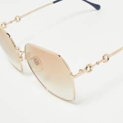 Gucci Gold Tone/Brown Gradient GG0882SA Square Sunglasses