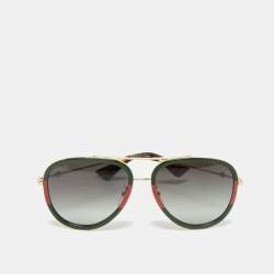 Gucci Green/Black Gradient GG0062S Aviator Sunglasses