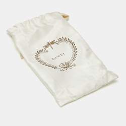 Pre Owned Gucci 'LOVED' Crystal Gold Tone 4 Finger Ring