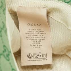 Pre Owned Gucci Green GG Canvas Wide Brim Hat L