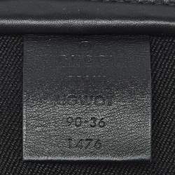 Pre Owned Gucci Black Elastic Crystal Embellished Plexiglass GG Marmont Belt 90 CM