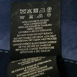 Pre Owned Gucci Blue GG Print Silk Scarf