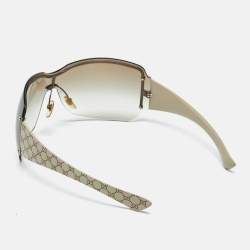 Pre Owned Gucci Brown Gradient GG1825/S Monogram Shield Sunglasses