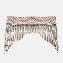Pre Owned Gucci Metallic Swarovski Crystal Fringed Headband