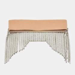 Pre Owned Gucci Metallic Swarovski Crystal Fringed Headband