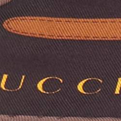 Pre Owned Gucci Multicolor Equestrian Print Silk Siden Scarf