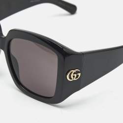 مملوكة مسبقًا نظارة شمسية غوتشي كبيرة الحجم GG1402إس سوداء
