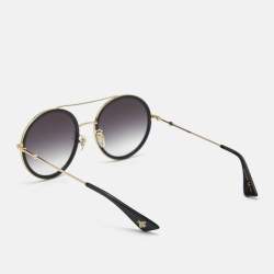 Pre Owned Gucci Black Gradient GG0061S Round Sunglasses