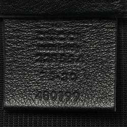 Pre Owned Gucci Black Elastic Interlocking G Belt 75 CM