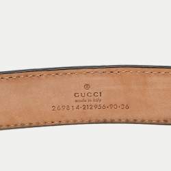 Pre Owned Gucci Black Leather Horsebit Tassel Waist Belt 90 CM