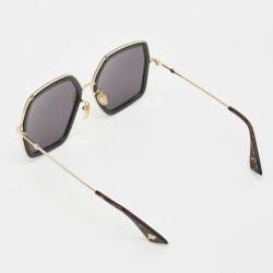 Pre Owned Gucci Black GG0106S Geometric Sunglasses